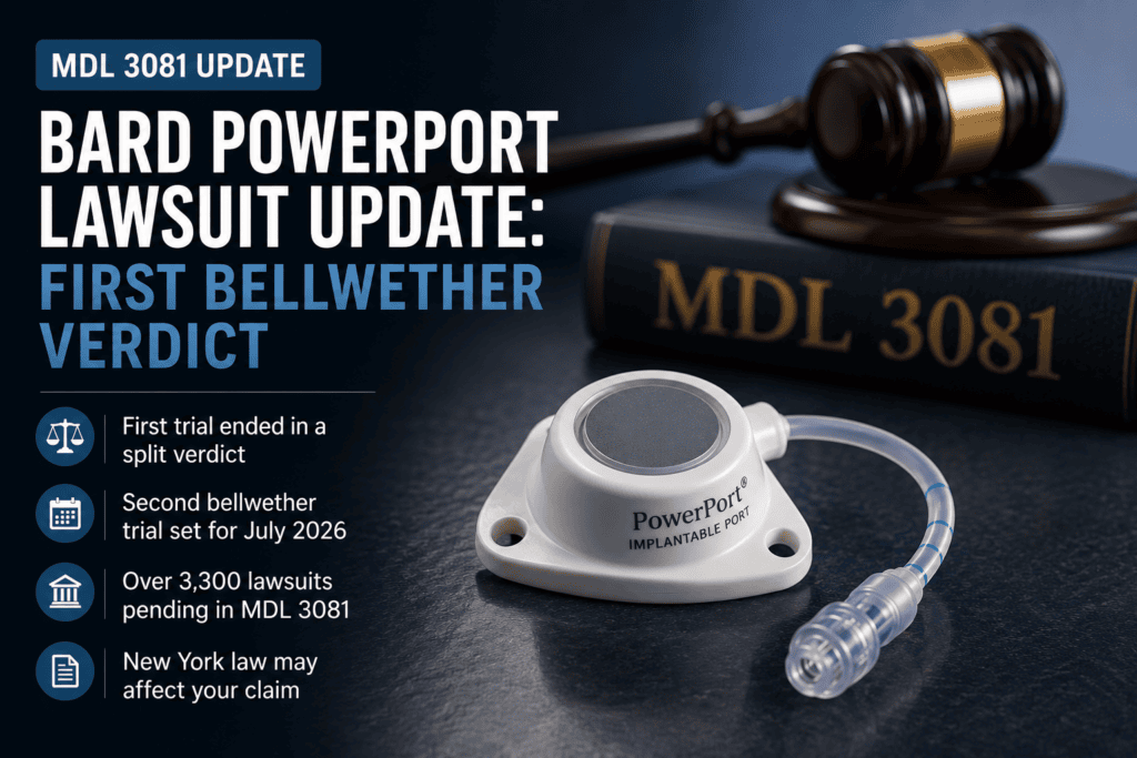 Bard PowerPort Lawsuit Update: First Bellwether Verdict, MDL 3081