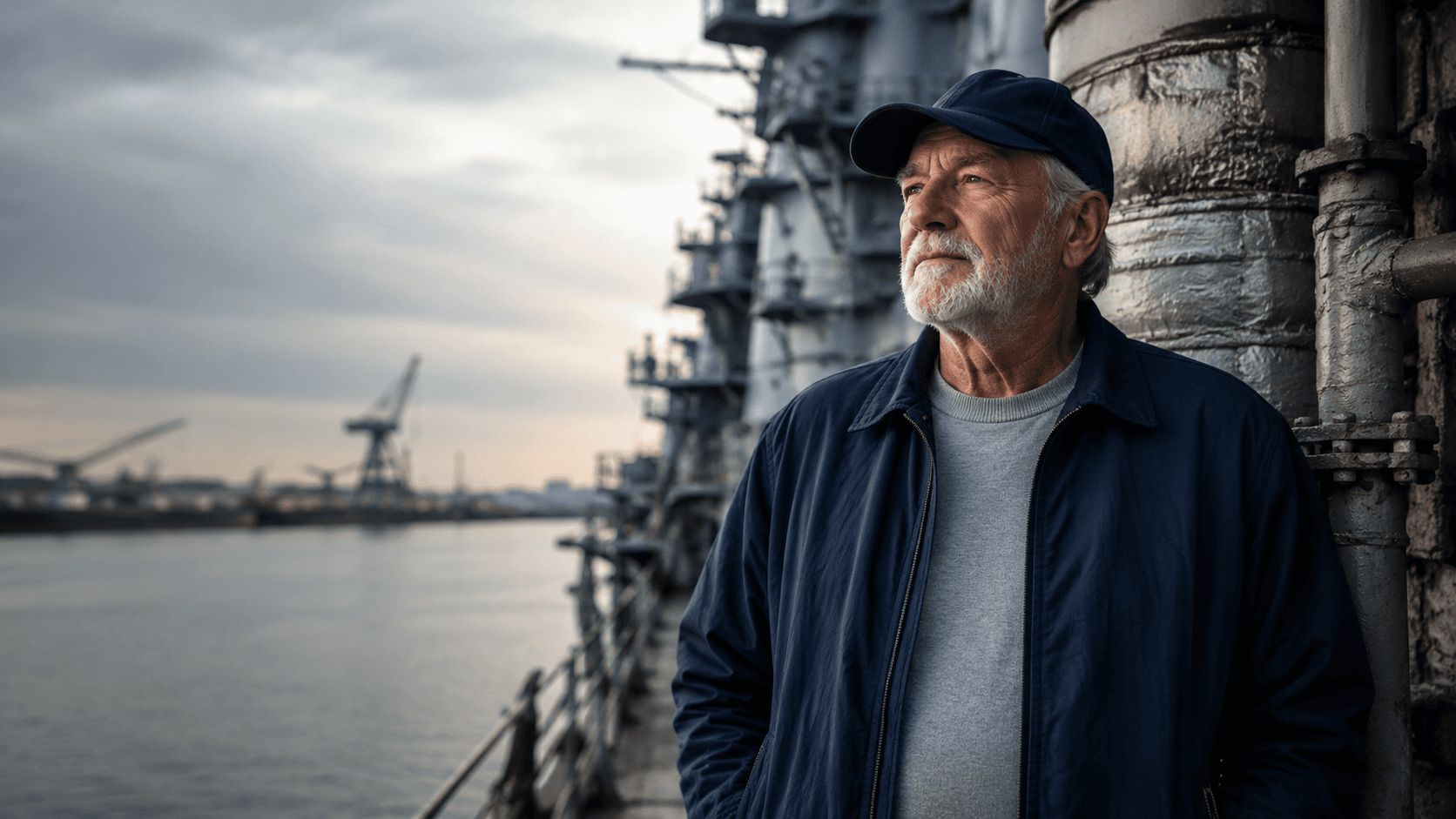 U.S. Navy ship at sea - sailors served aboard asbestos-insulated vessels from the 1930s into the early 1980s
